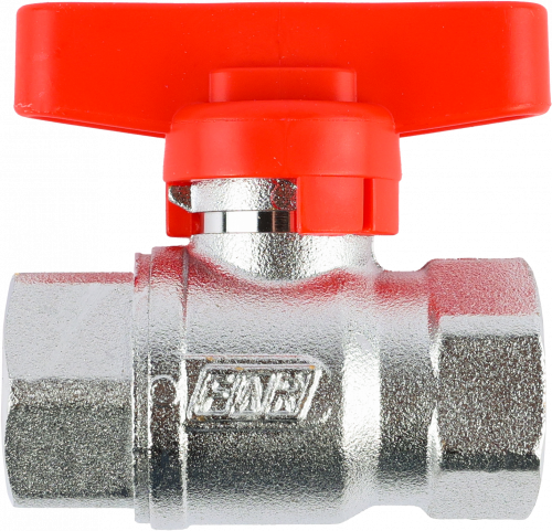 Кран шаровой FAR 1/2", ВР, красн. бабочка, хром